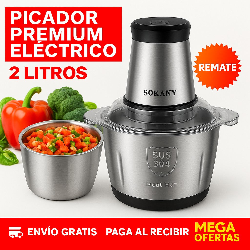 PICADOR ELÉCTRICO PREMIUM ACERO INOXIDABLE