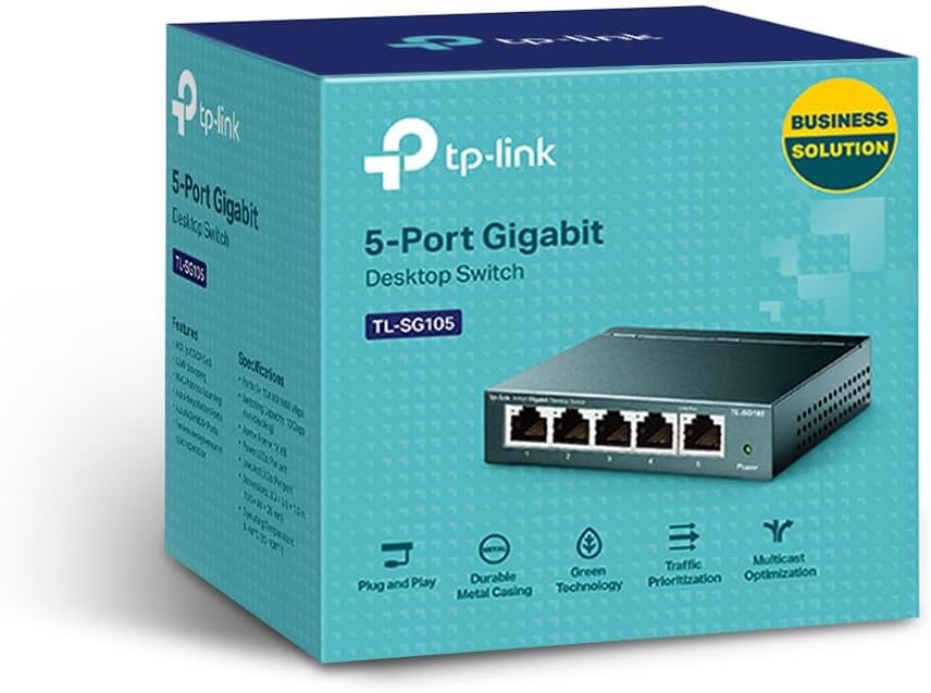 Tp-link, Switch De Escritorio 5 Puertos Gigabit, Tl-sg105