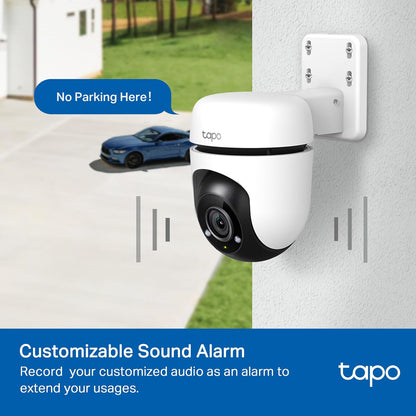 Camara De Seguridad Wifi Tp-link Tapo C510w 3mp Exterior 2k 2.4ghz Giro 360 Vision Nocturna Hasta 30 Metros