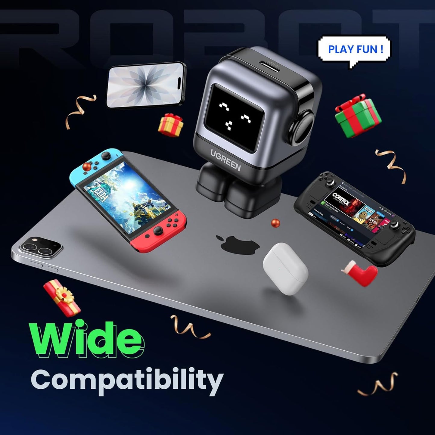 Cargador UGREEN Nexode 30W Tipo C Carga Rápida GaNRobot