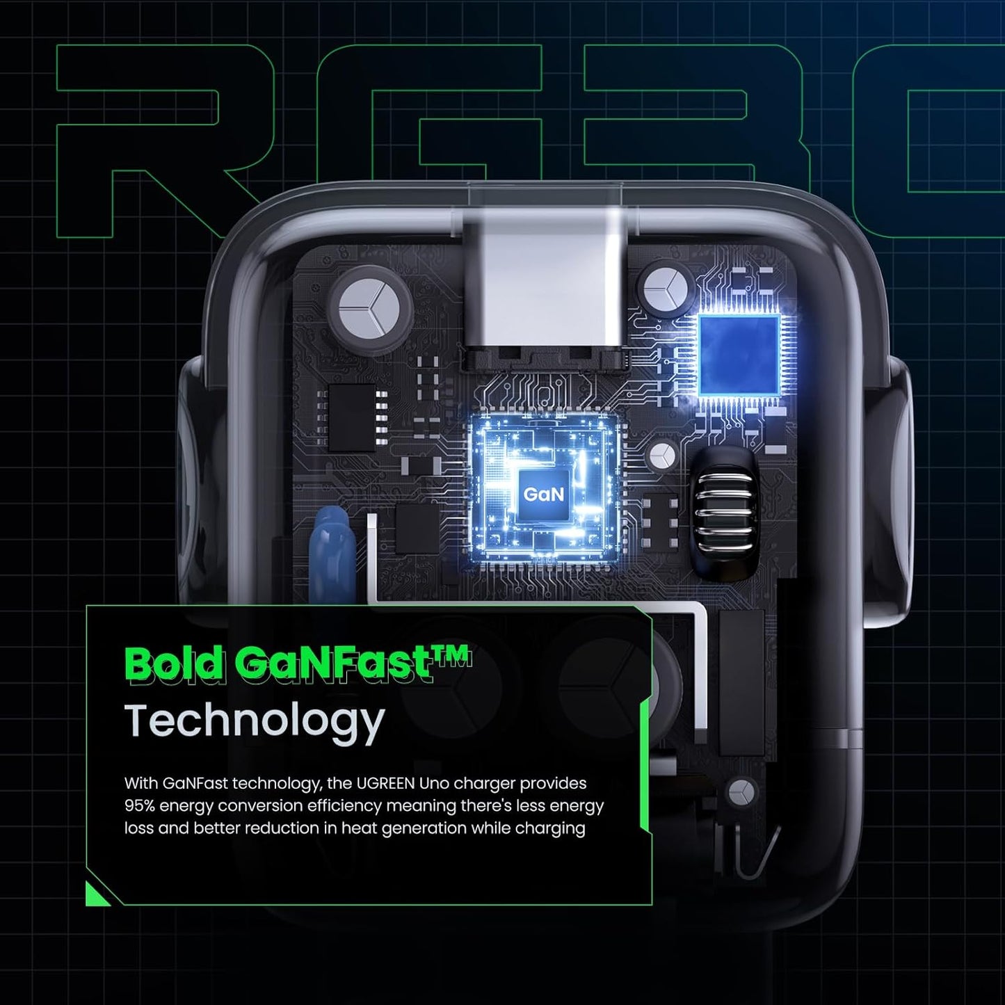 Cargador UGREEN Nexode 30W Tipo C Carga Rápida GaNRobot