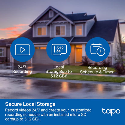 Camara De Seguridad Wifi Tp-link Tapo C510w 3mp Exterior 2k 2.4ghz Giro 360 Vision Nocturna Hasta 30 Metros