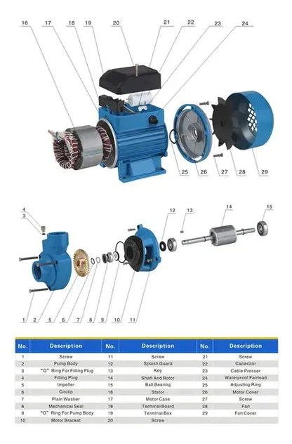 Bomba Electrica Bt Machine Qb-60 Motobomba Agua 1/2 Hp Cobre