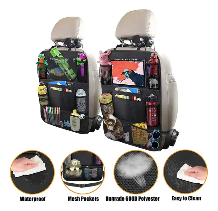 Organizador De Carro Asiento Trasero Organizador Vehículo Negro