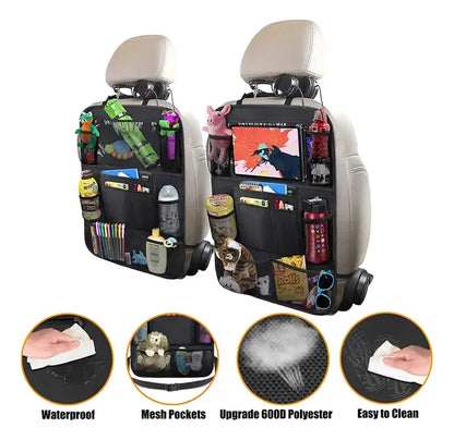 Organizador De Carro Asiento Trasero Organizador Vehículo Negro