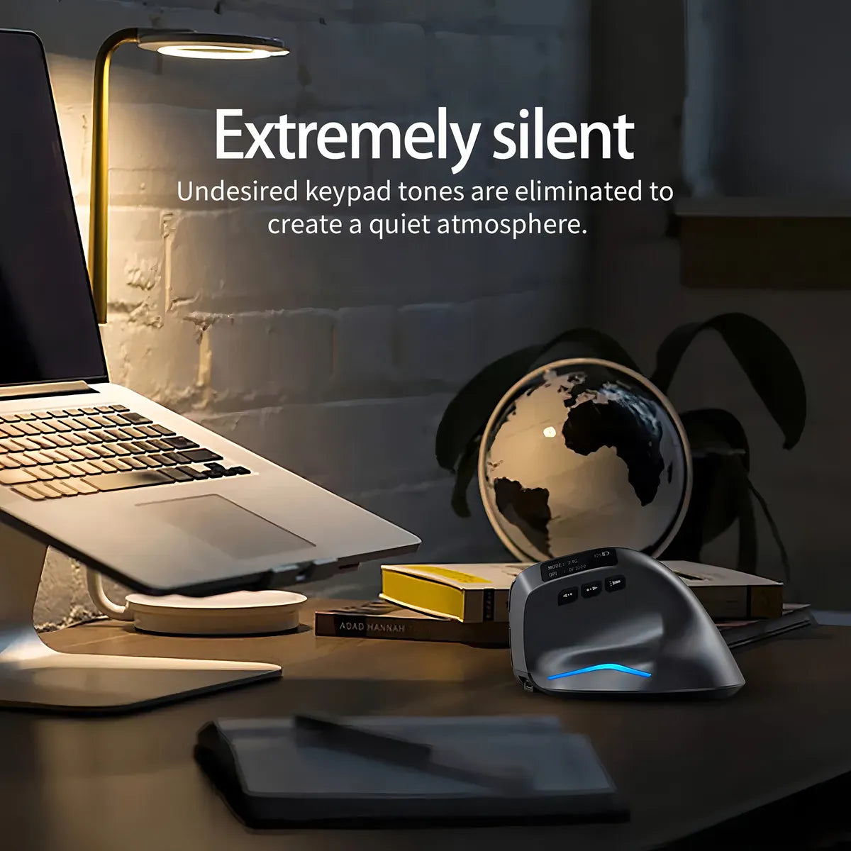 Mouse Vertical Zelotes F-26C Bluetooth Con Pantalla Inalambrico Recargable