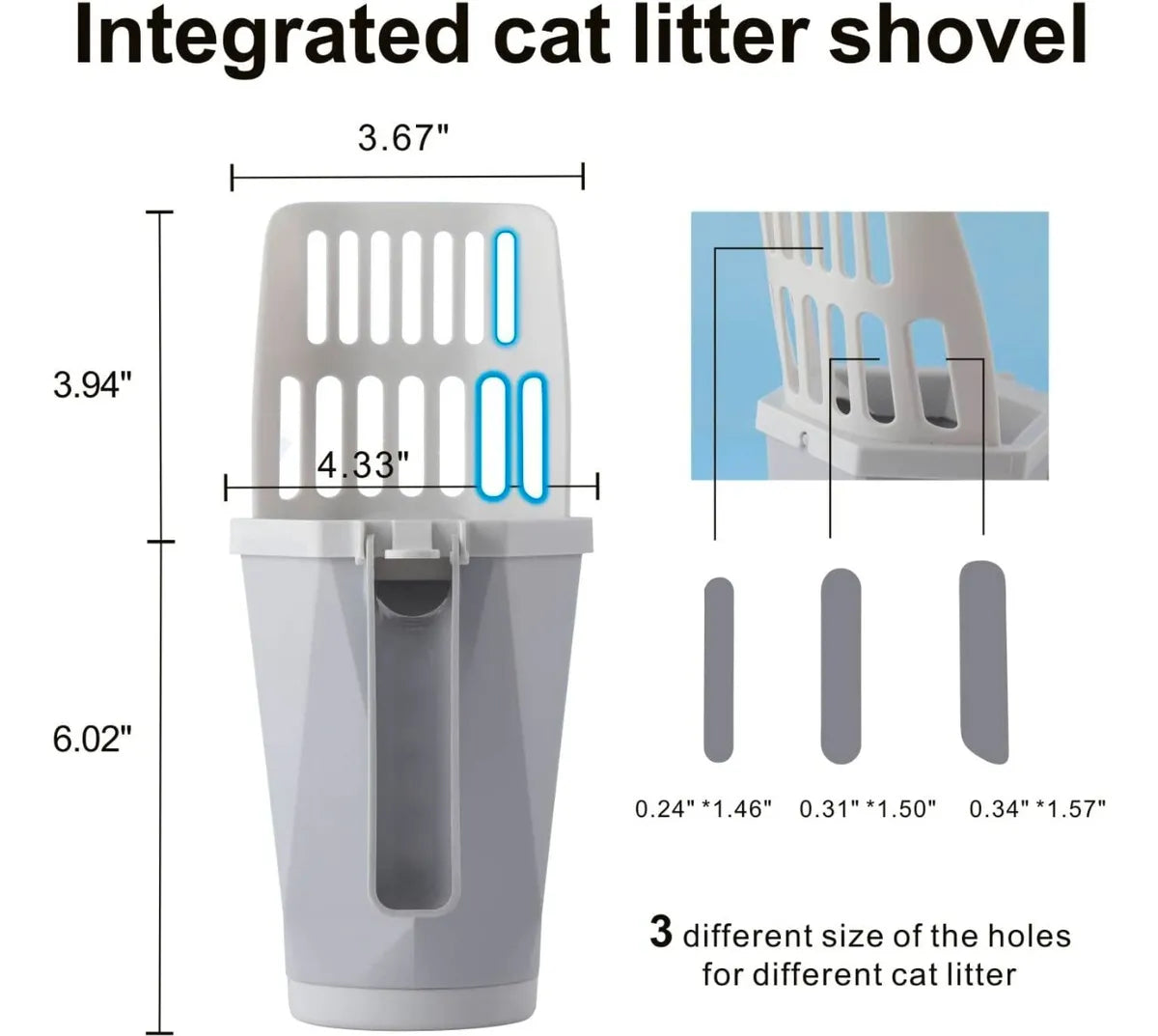 Pala recogedora De Arena Para Gatos Con rollo de 15 bolsitas