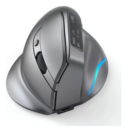 Mouse Vertical Zelotes F-26C Bluetooth Con Pantalla Inalambrico Recargable