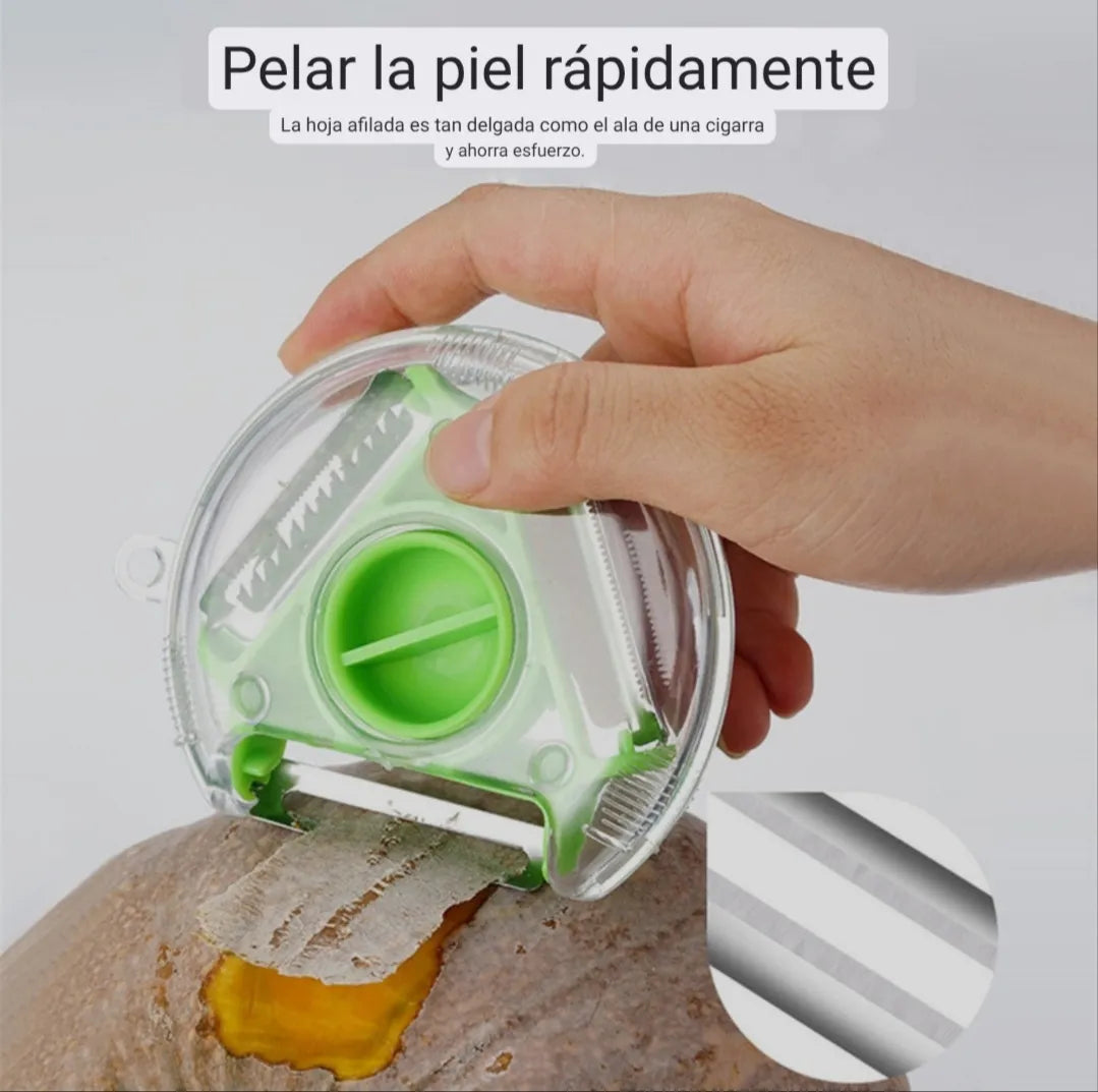 Rebanador 3 En 1 Cortador Rallador Pelador Multifuncional